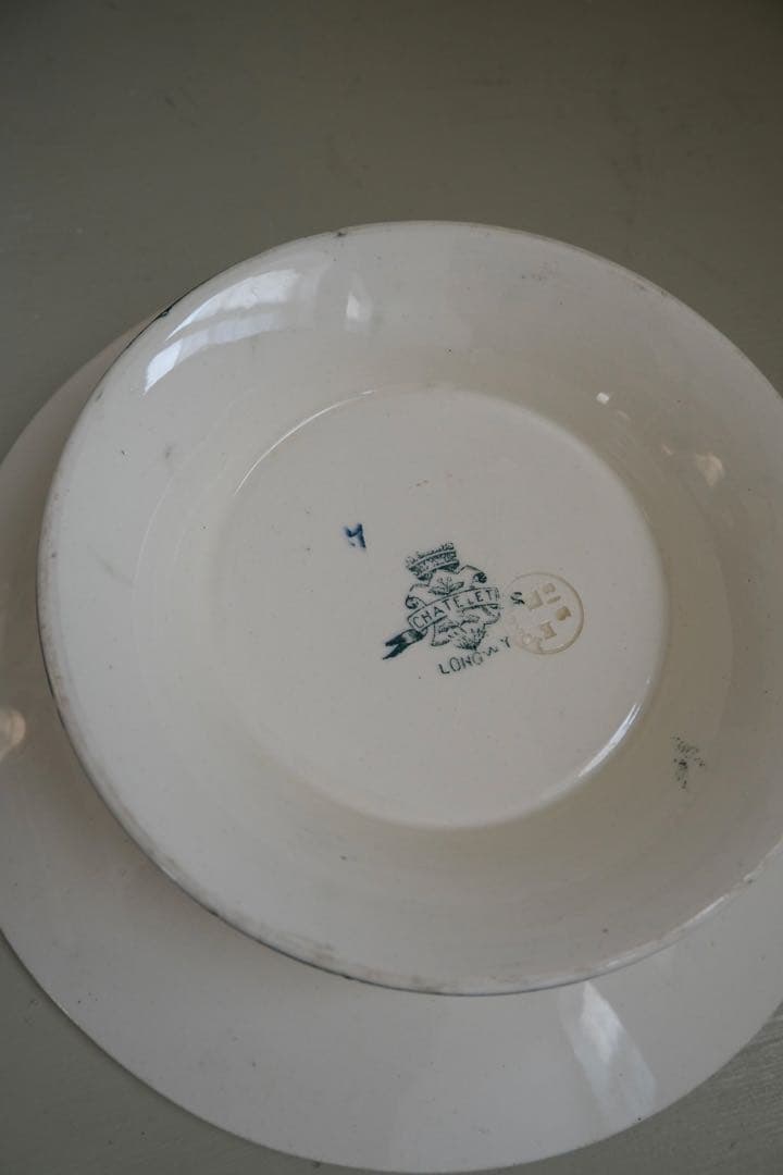 花柄装飾のアンティークコンポティエ　フランス