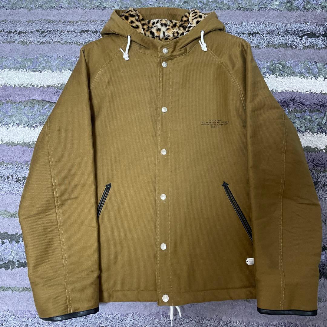 THE CRIMIE カーキ ミリタリージャケット　ヒョウ柄　2XL