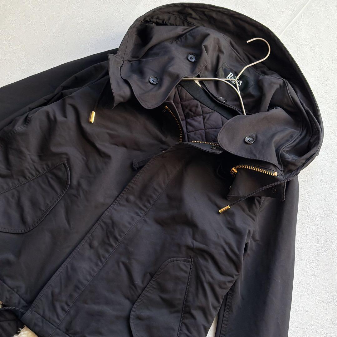 THE RERACS ザ・リラクス モッズコート ボアライナー フーデッド 黒