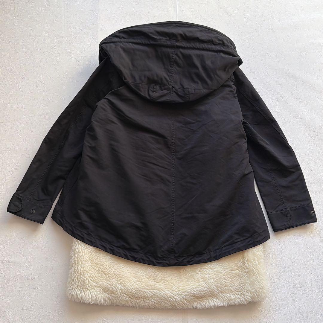 THE RERACS ザ・リラクス モッズコート ボアライナー フーデッド 黒