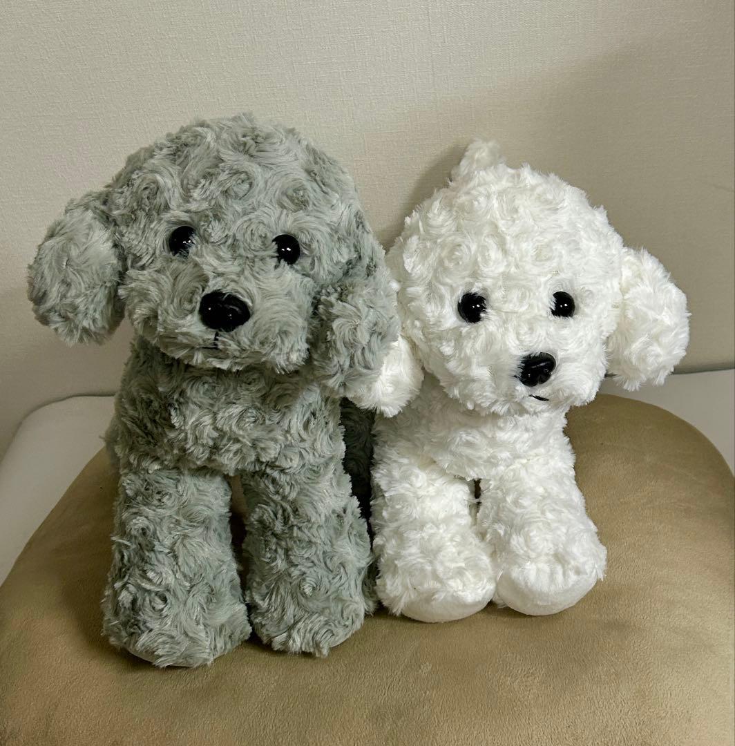 トイプードルぬいぐるみ 2体セット ペア タキシードとウェディングドレス