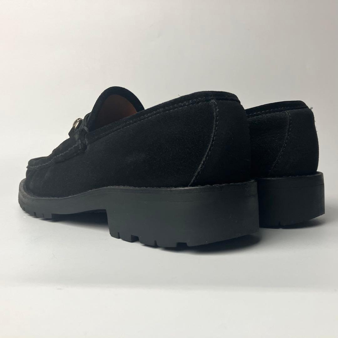 【美品】GUCCI ラグソール　スクエアトゥ　ホースビットローファー　22.5黒