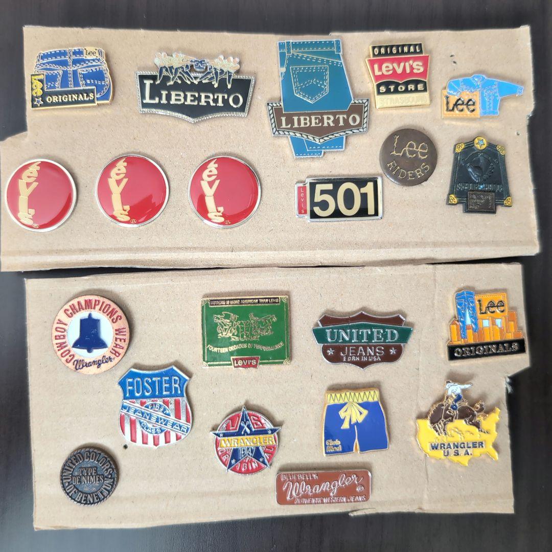 ヴィンテージバッジセット Levi's Lee Wranglerラングラーピンズ