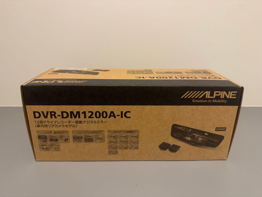 ALPINE DVR-DM1200A-IC デジタルインナーミラー　ハイエース