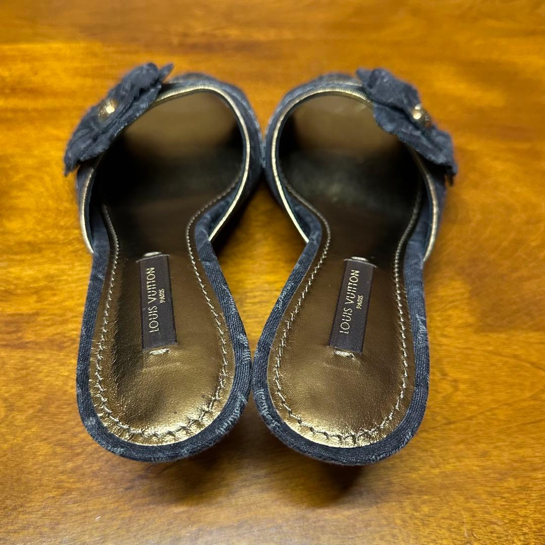 LOUIS VUITTON ヴィトン モノグラム フラワー ミュール 35