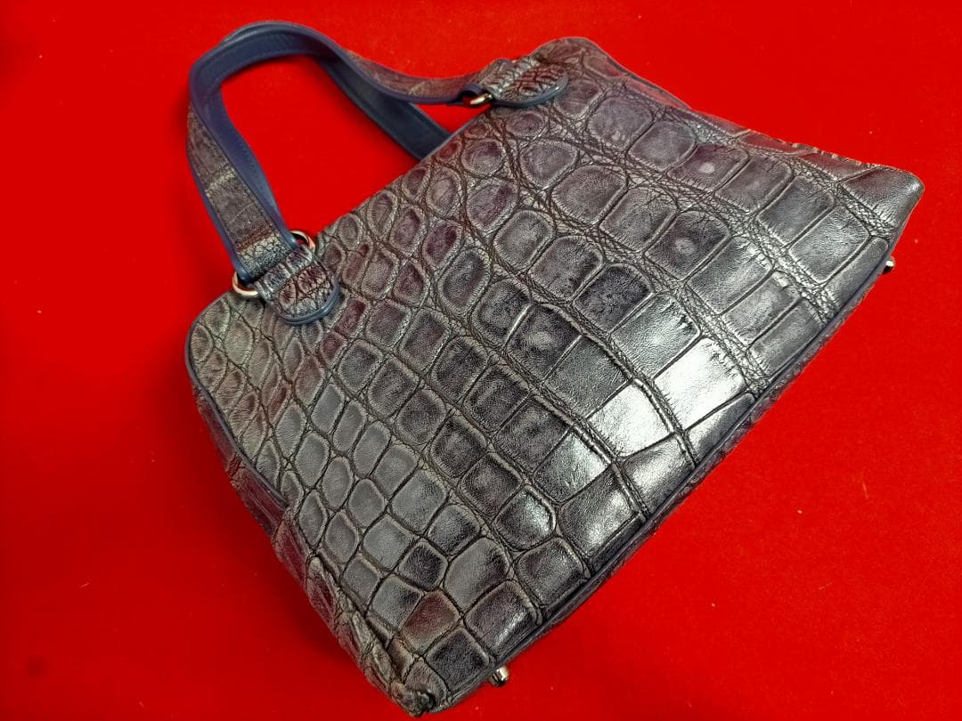 Ma'am ELEGANCE マームエレガンス クロコ ハンドバッグ