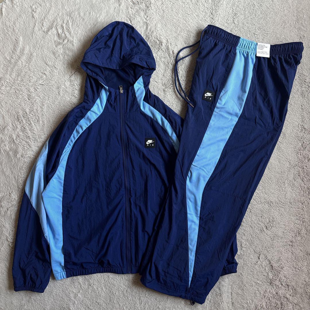 新品 NIKE ナイキ AIR ネイビー セットアップ ナイロンジャケット L