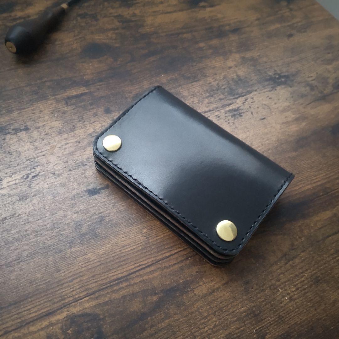【100%昭南皮革ベンズ使用】お札を折らず収納できるミドルトラッカーウォレット