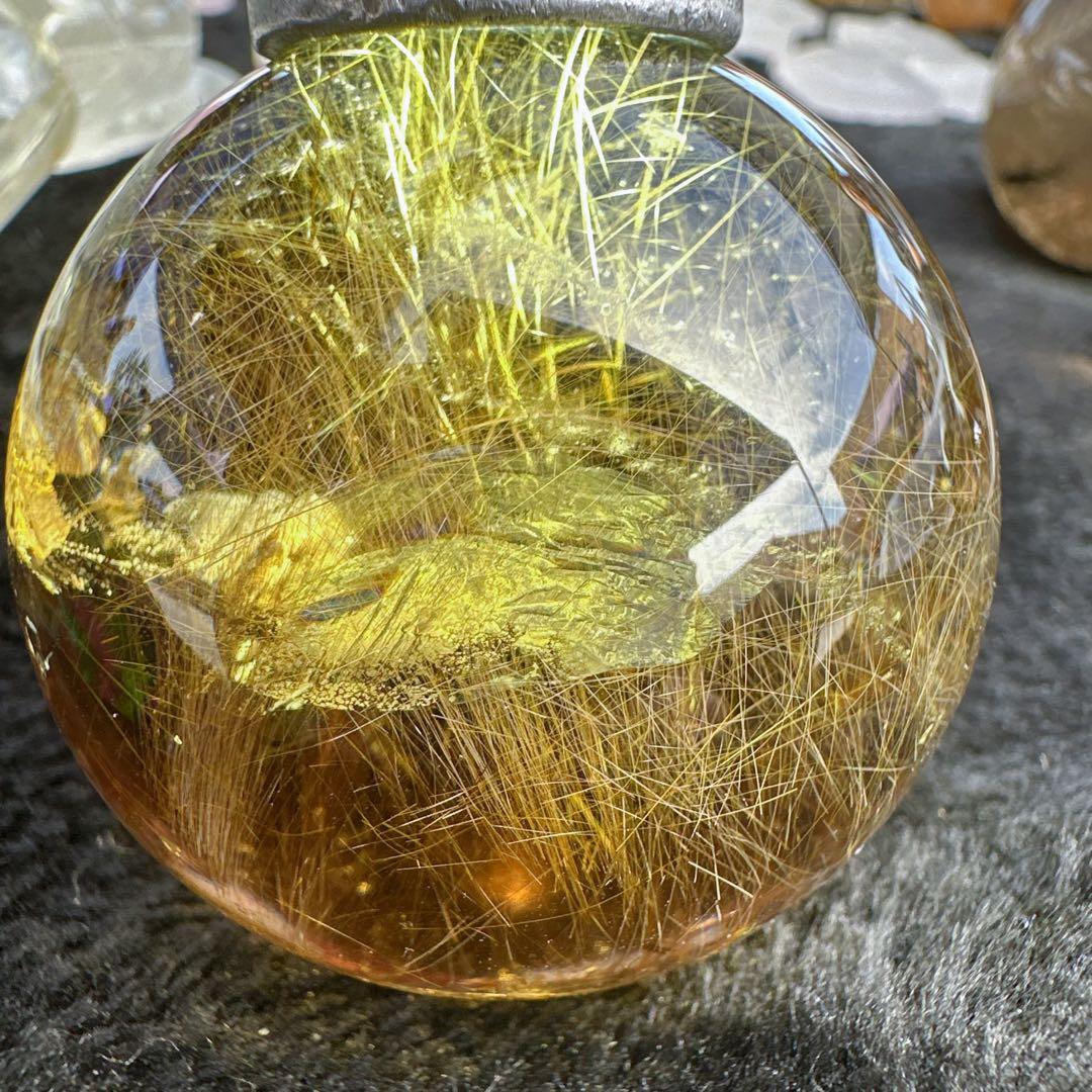 天然石ルチルクォーツのスフィア　ご購入前に在庫確認必要D.435