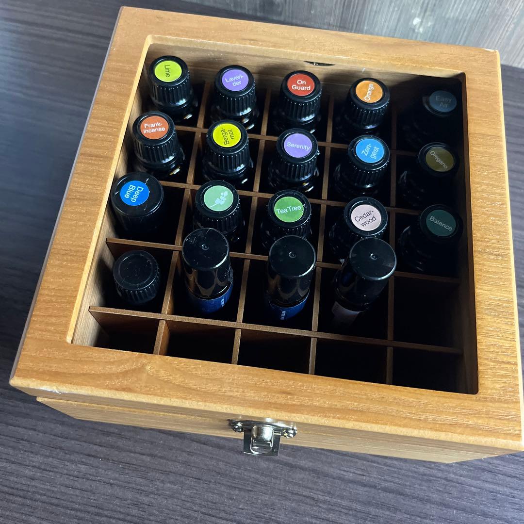 doTERRA エッセンシャルオイルセット 木製ボックス付き