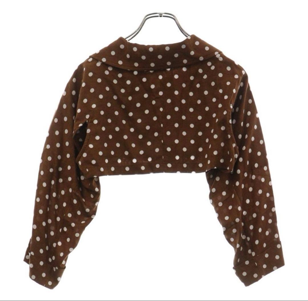 COMME des GARÇONS ドット柄 クロップドシャツ