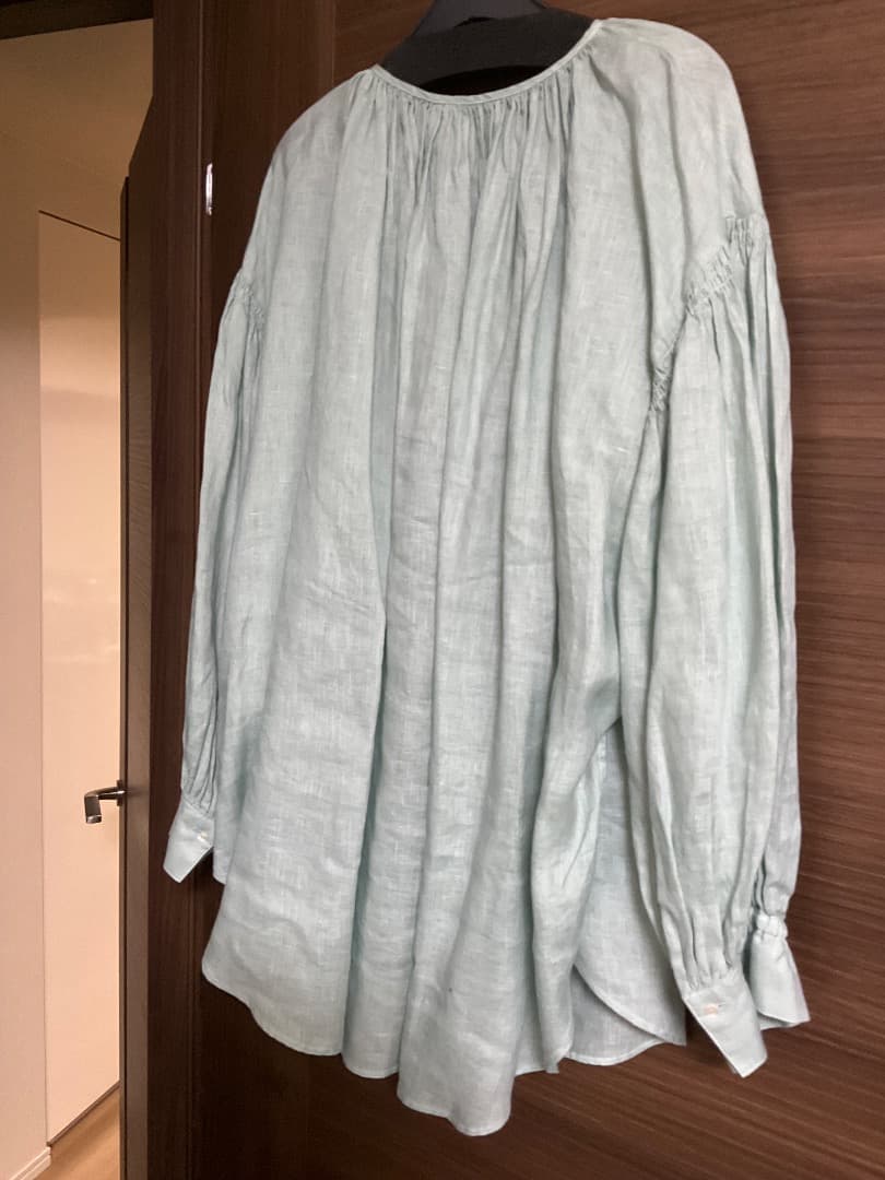 Mikiさん専用ハグオーワー　リネンボタン付きプルオーバー（ホワイトセージ）