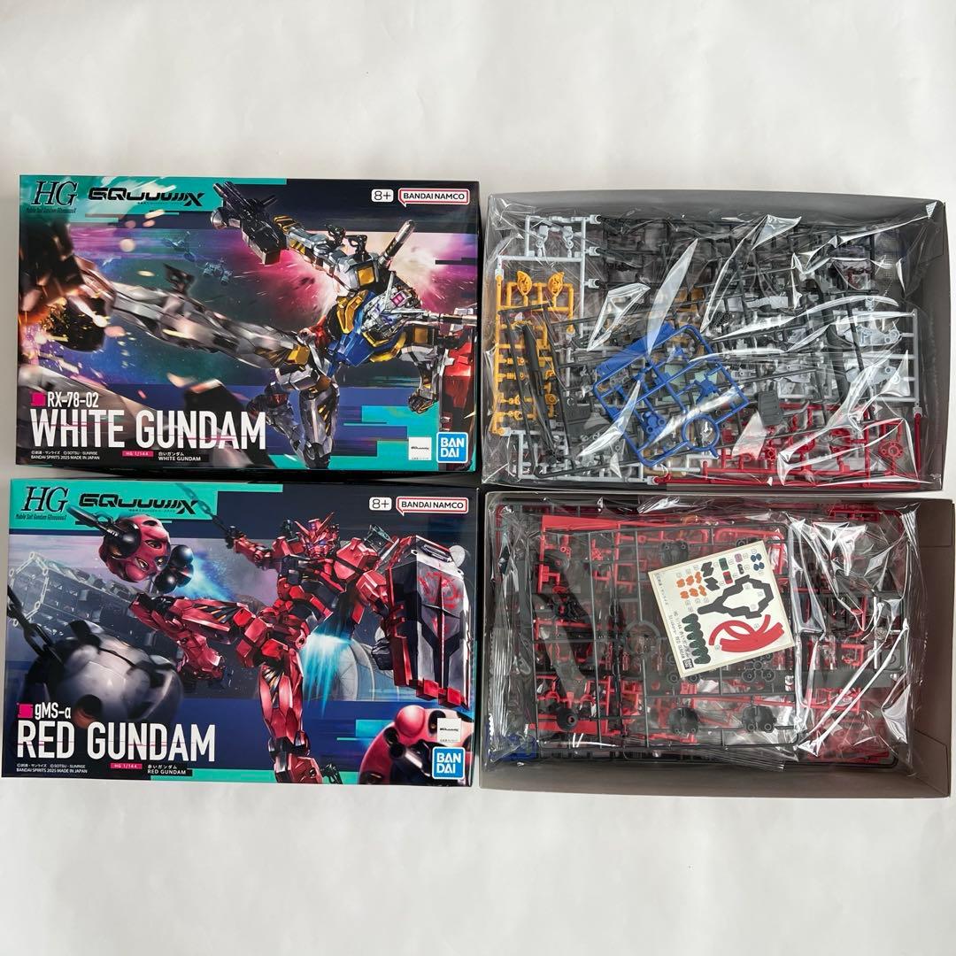 【GQ6個セット】HG 白いガンダム＆赤いガンダム＆GFreD他3点