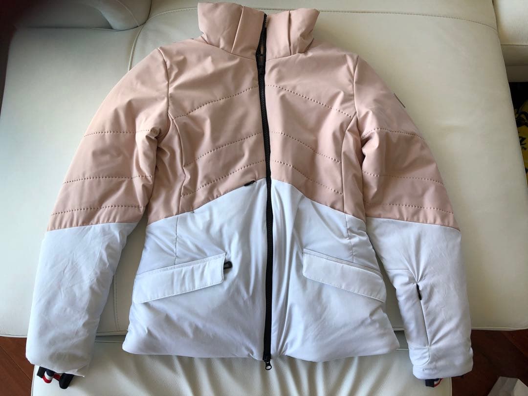 女性用　ロシニョール　ダウンジャケット ピンクホワイト