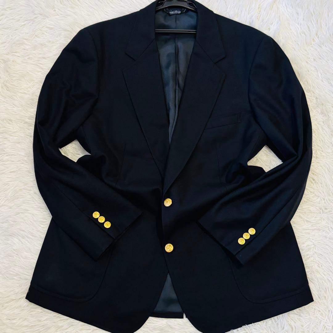 極美品✨ブルックスブラザーズ　紺ブレ　金ボタン40 ロゴボタンアンコン