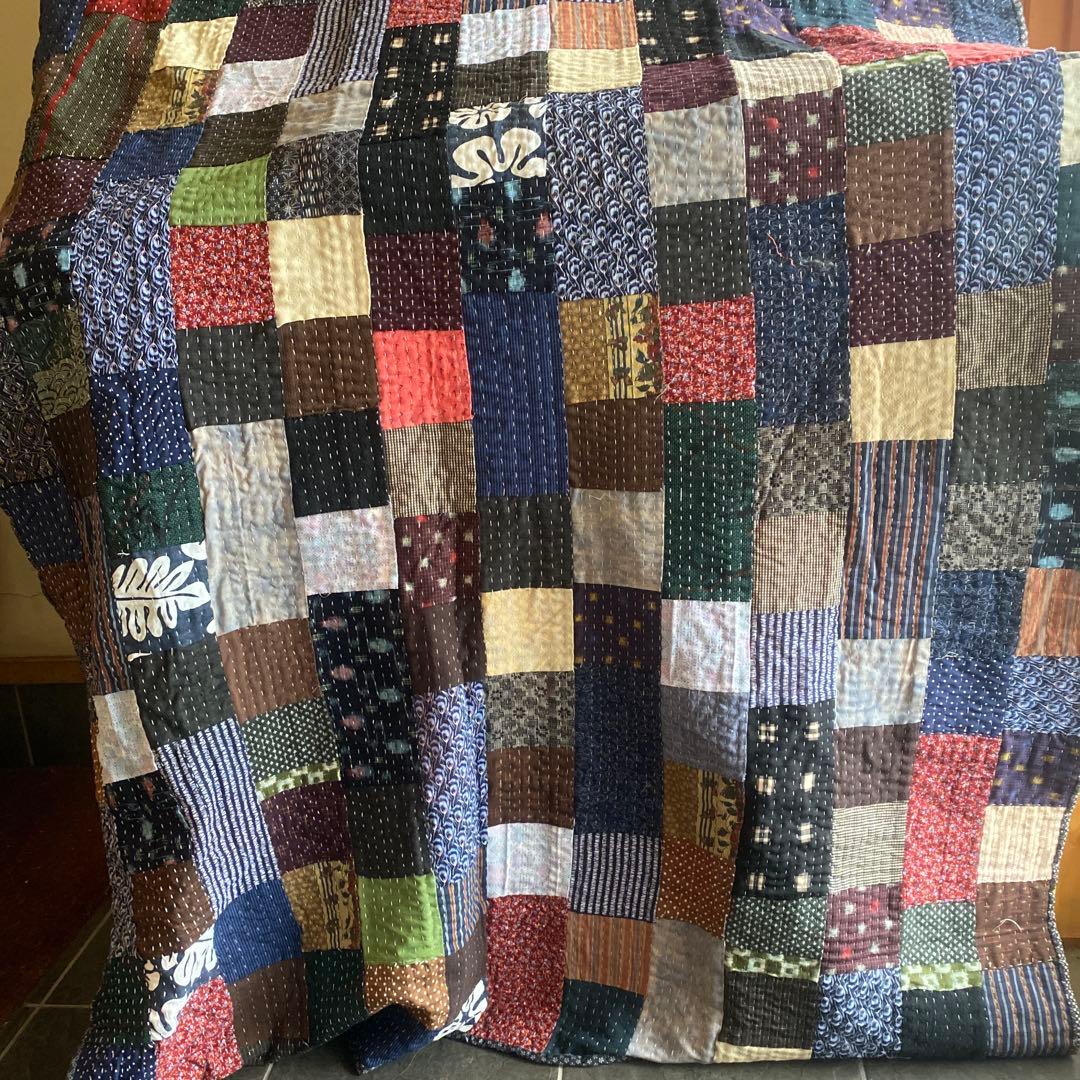 ハンドメイド　パッチワーク　ラリーキルト　カンタキルト　刺子