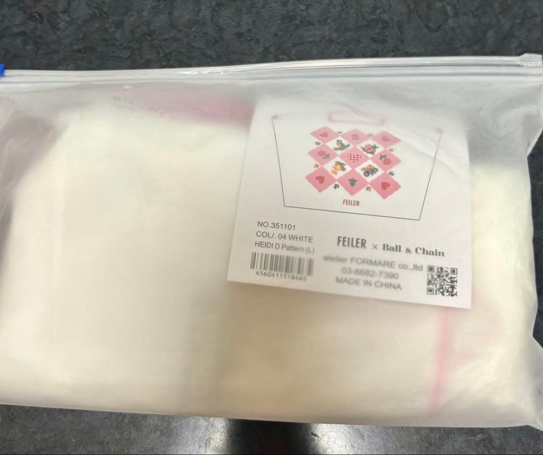 新品 フェイラー ボールアンドチェーン ホワイト Lサイズ