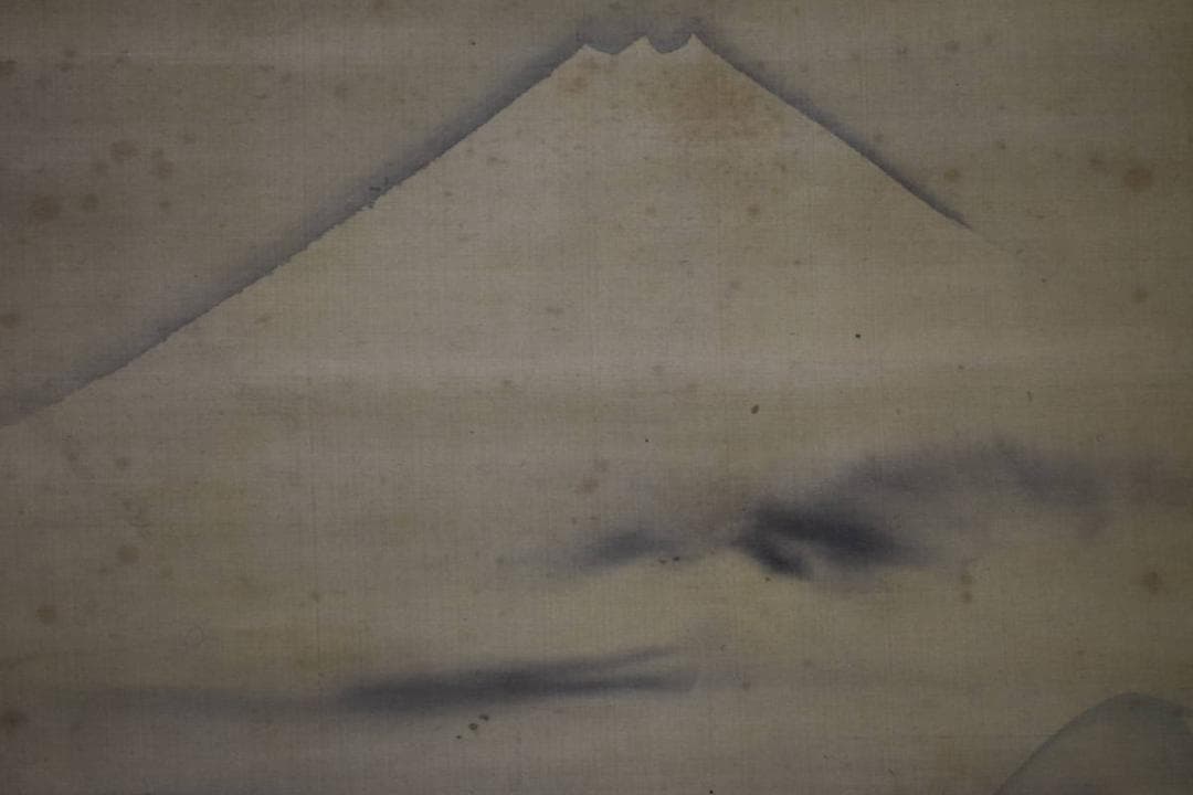 模写/谷文晁/富士図/桐題箱付/布袋屋掛軸HG-210