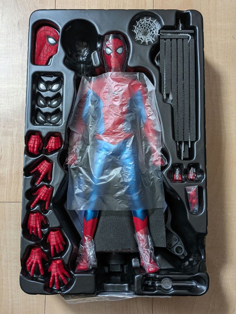 【未使用】ホットトイズ スパイダーマン（ニューレッド＆ブルースーツ）※顔パーツ欠
