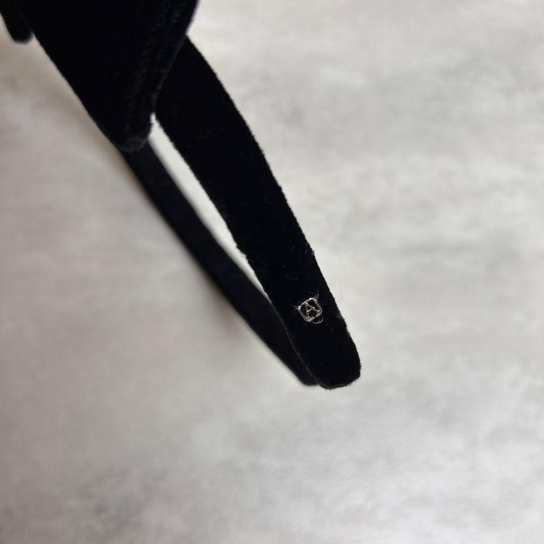 【美品】 Alexandre de Paris ベロア リボン カチューシャ