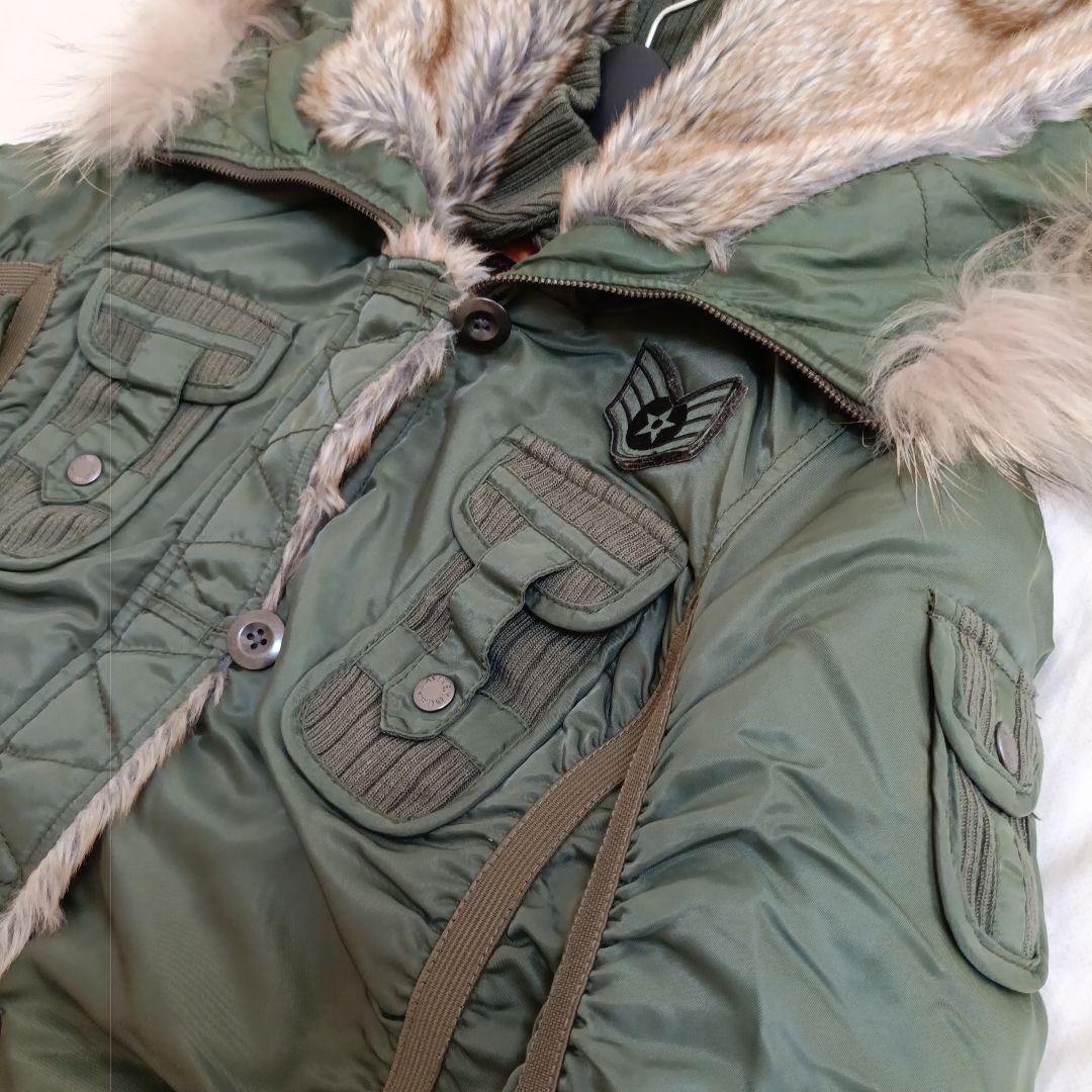 【美品】Avirex Ltd ラクーンファー　モッズコート L-2B ロング丈