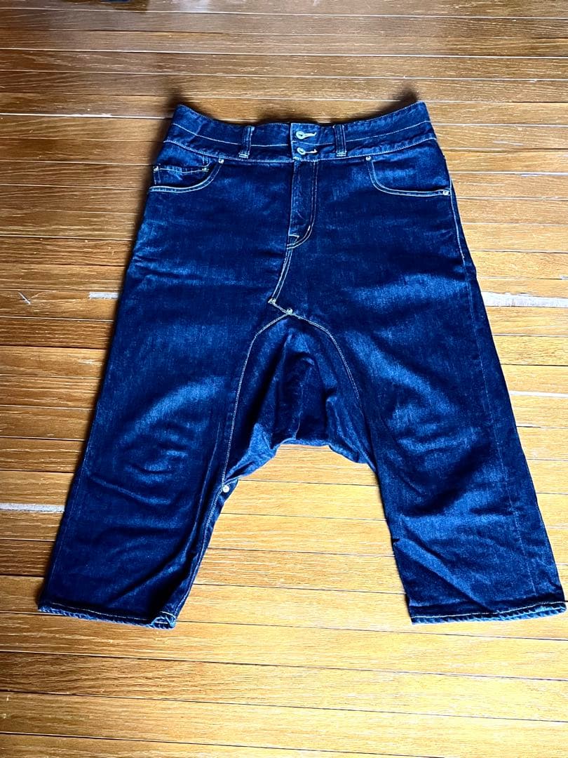 送料無料　GANRYU ガンリュウ　サルエルデニムパンツ