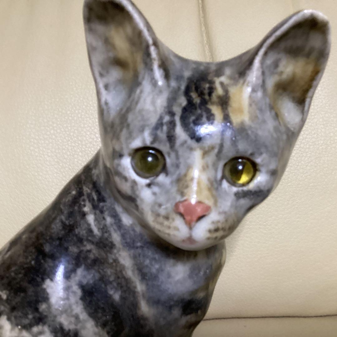 グレーと茶色の模様 が美しい約20cm ケンジントンキャット 小顔でつぶらな瞳