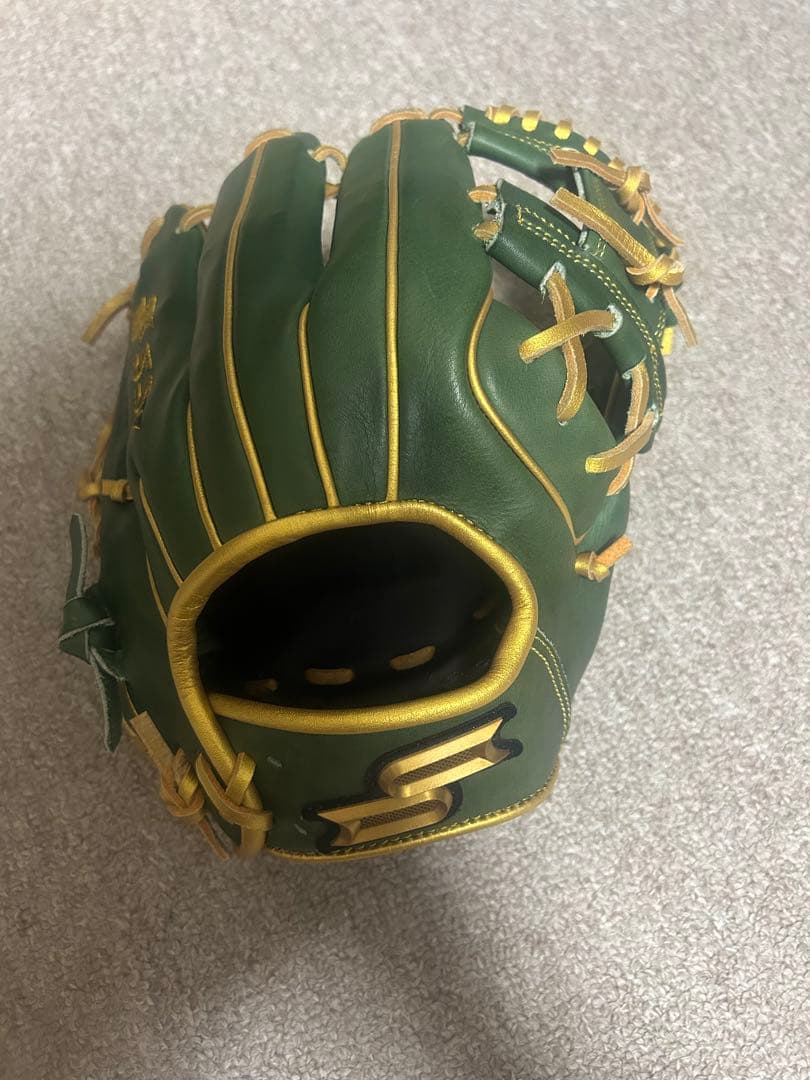 ジ*ン様 SSK 軟式グローブ 緑色 ゴールドステッチ