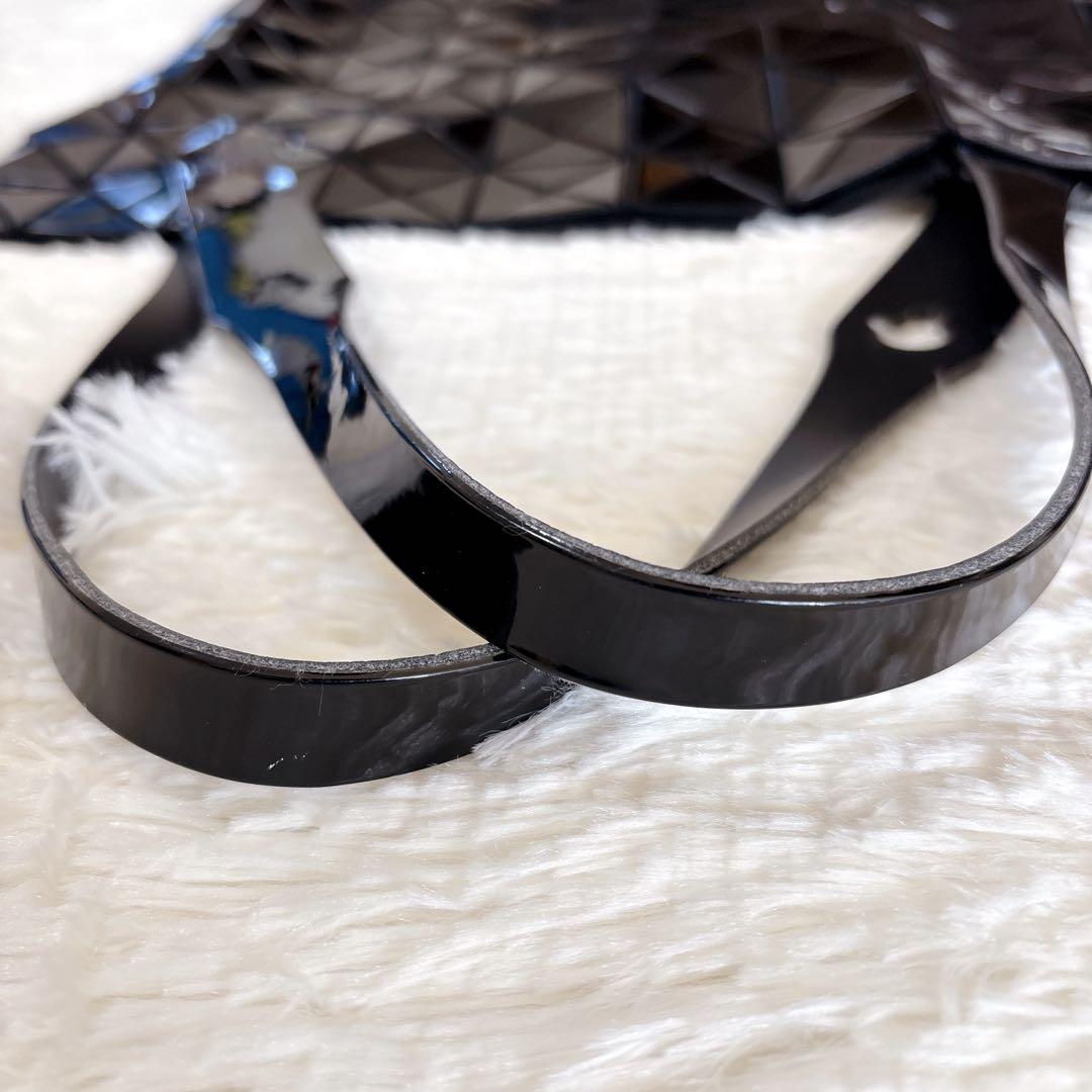 BAO BAO ISSEY MIYAKE ブラック トートバッグ 一部欠けあり