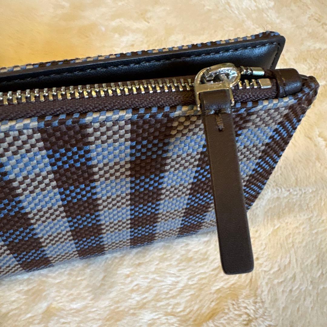 未使用品Tory Burch チェック柄 長財布