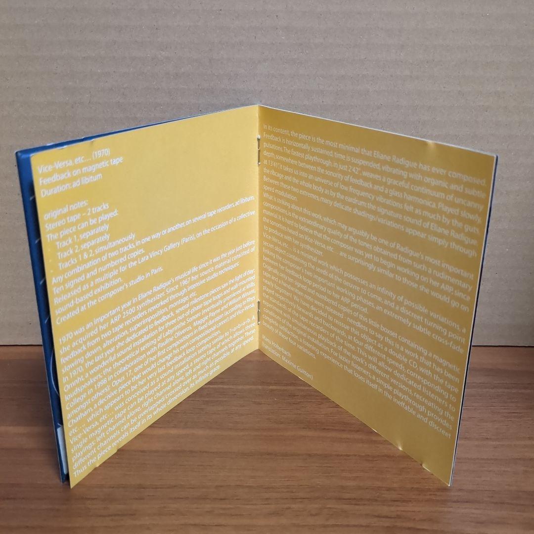 ELIANE RADIGUE 『VICE VERSA, etc…』　2CD