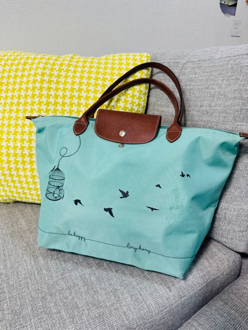 希少ロンシャン トート Lサイズ 鳥かご柄 A4◎