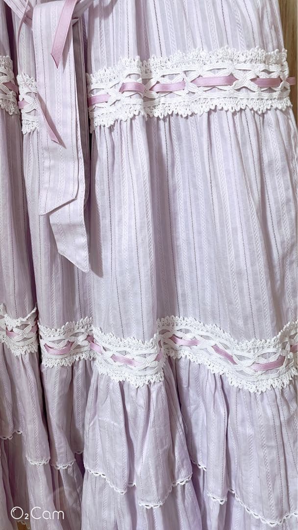 アンジェリックプリティ クレッシェンドティアード ラベンダー リボン