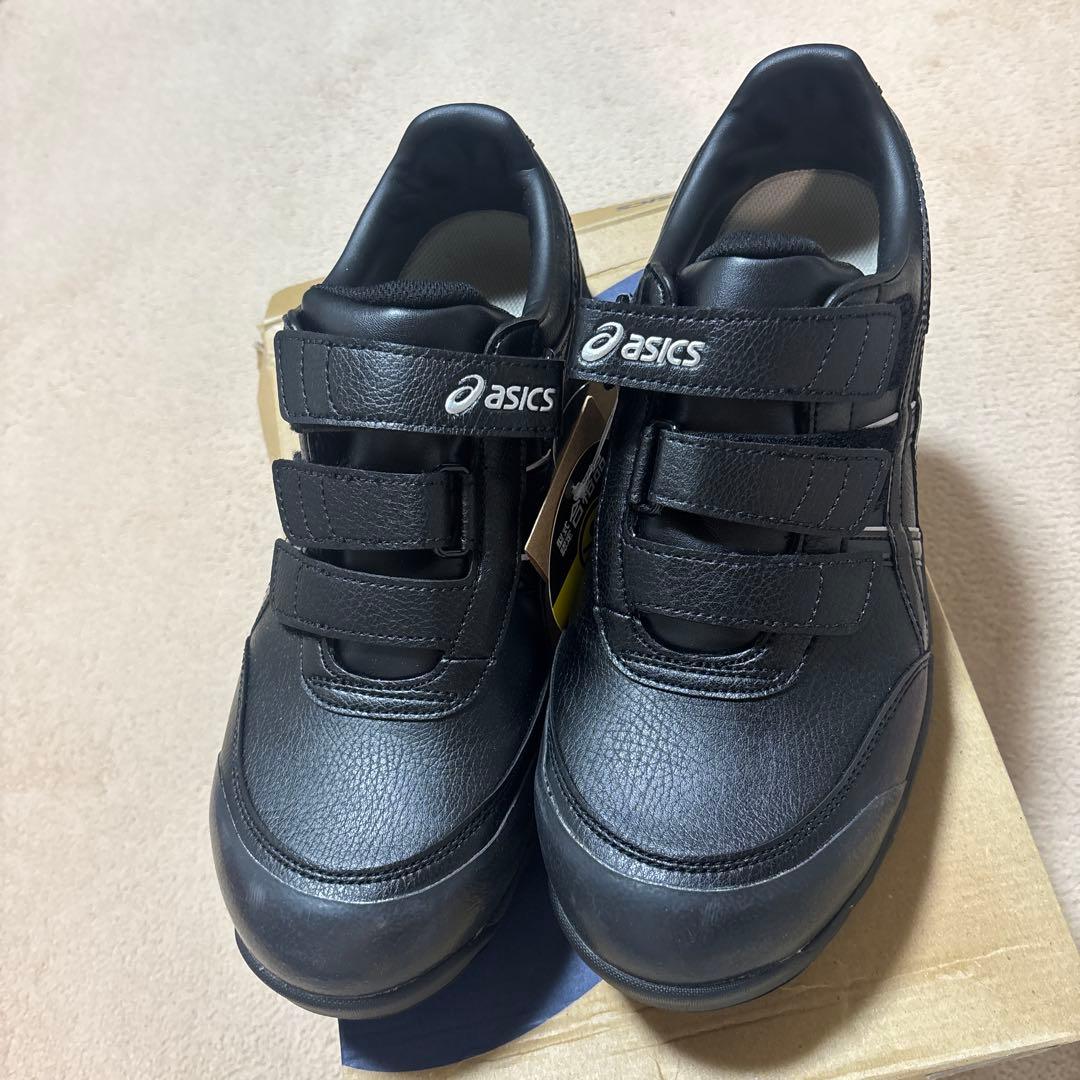 asics 安全靴 黒 ベルトタイプ