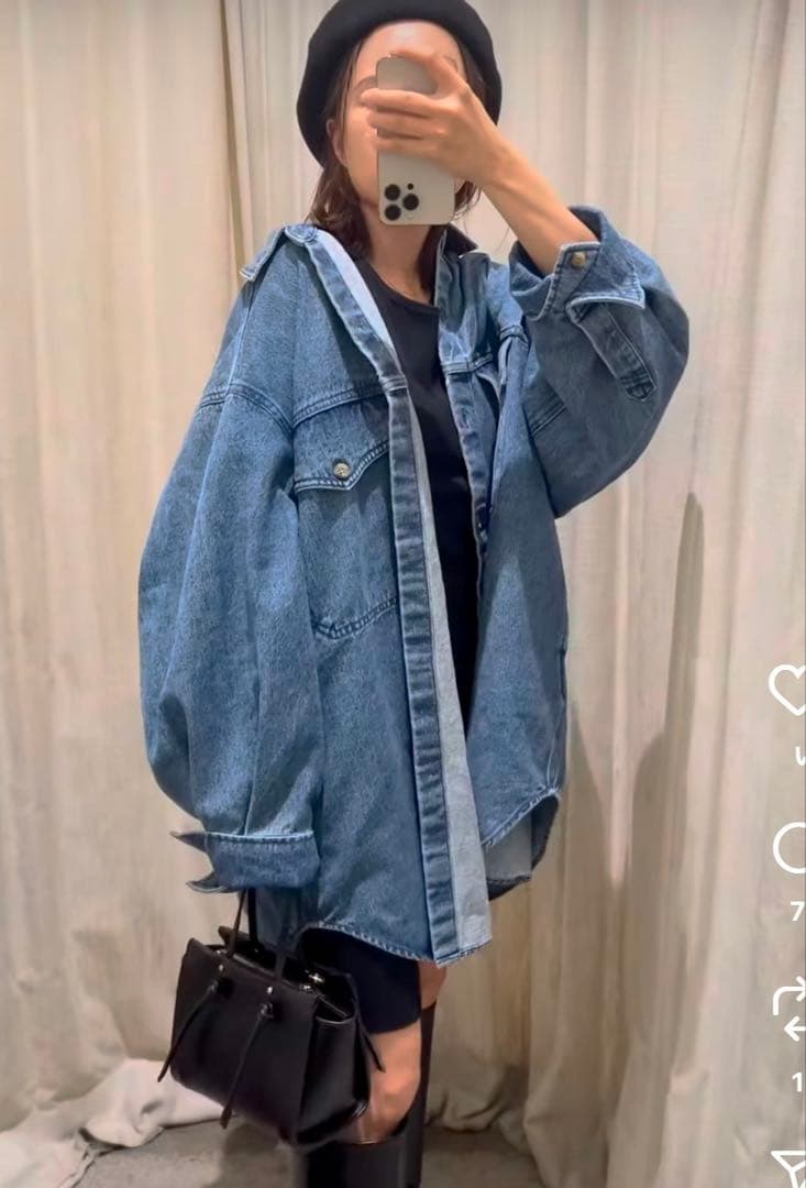 EDWIN × ETRÉ TOKYO デニムシャツ　ブルー