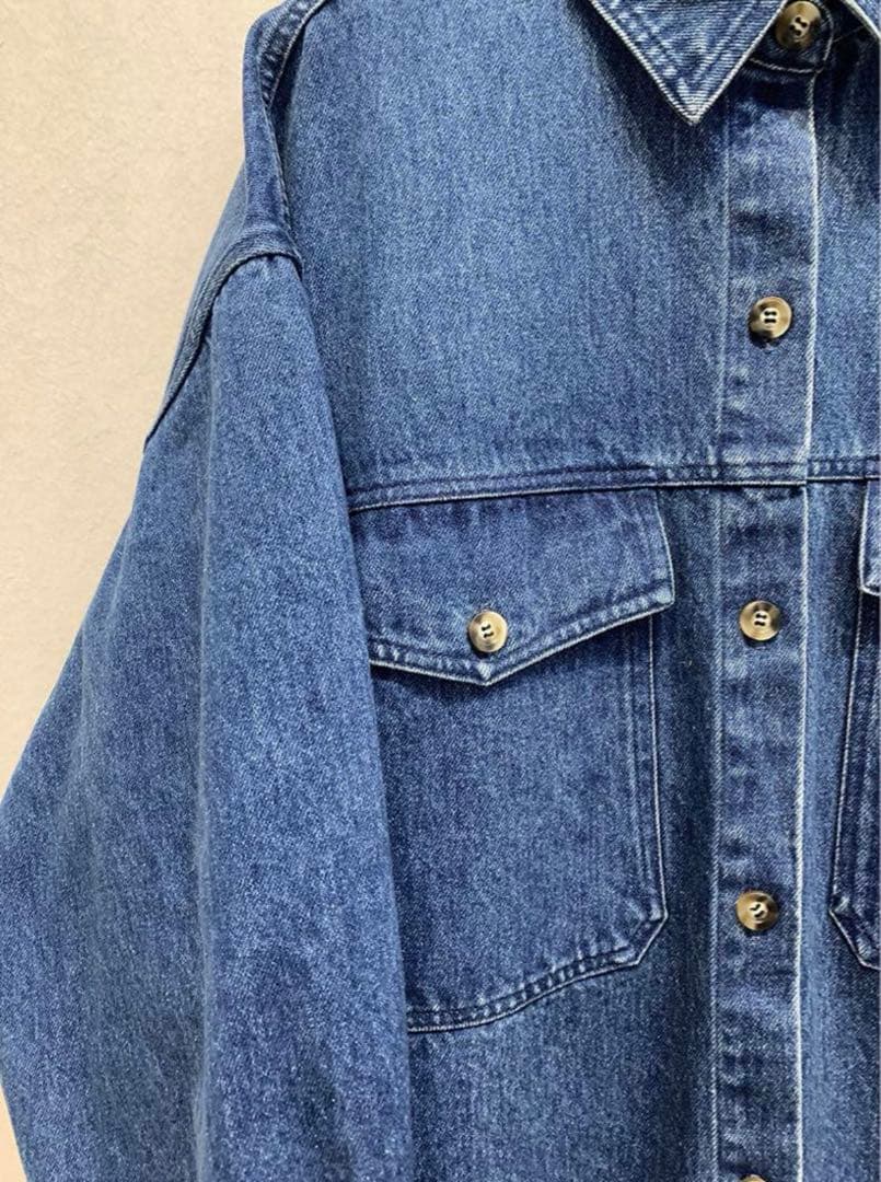 EDWIN × ETRÉ TOKYO デニムシャツ　ブルー