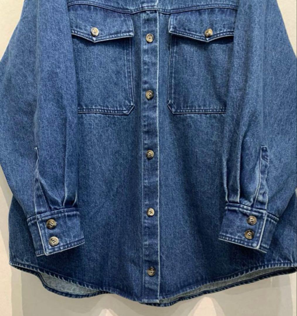 EDWIN × ETRÉ TOKYO デニムシャツ　ブルー