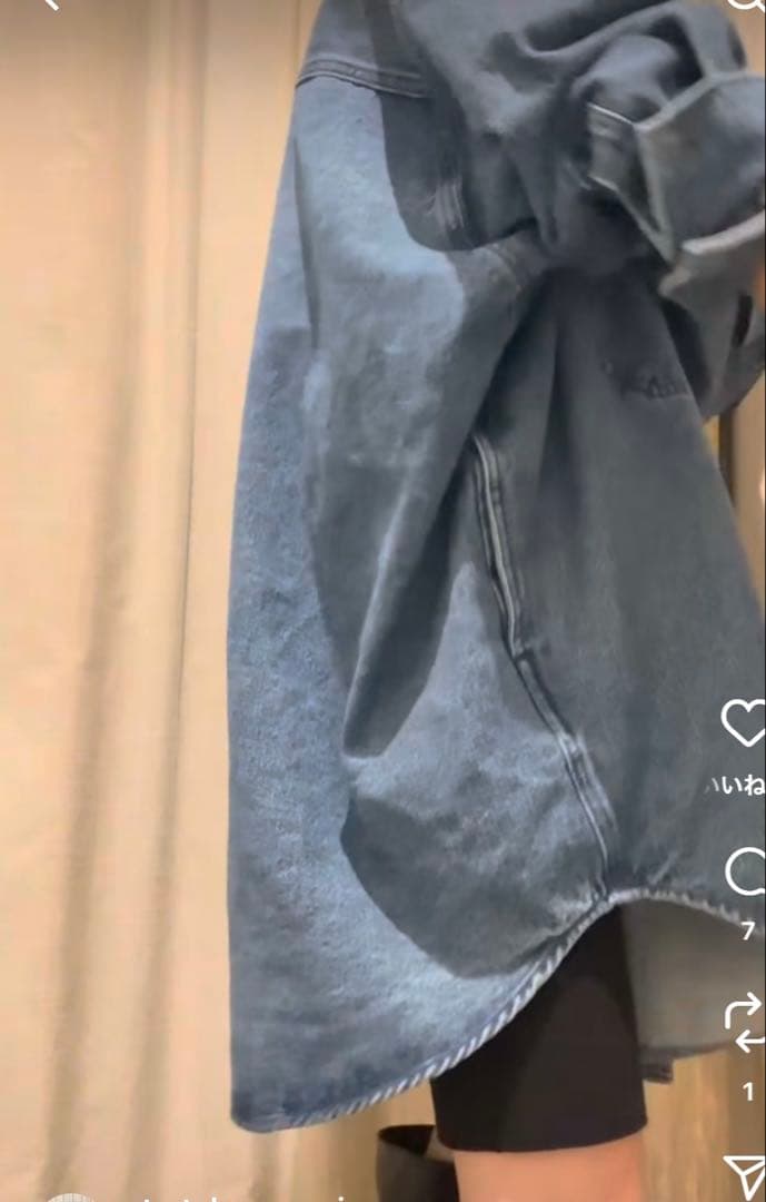 EDWIN × ETRÉ TOKYO デニムシャツ　ブルー