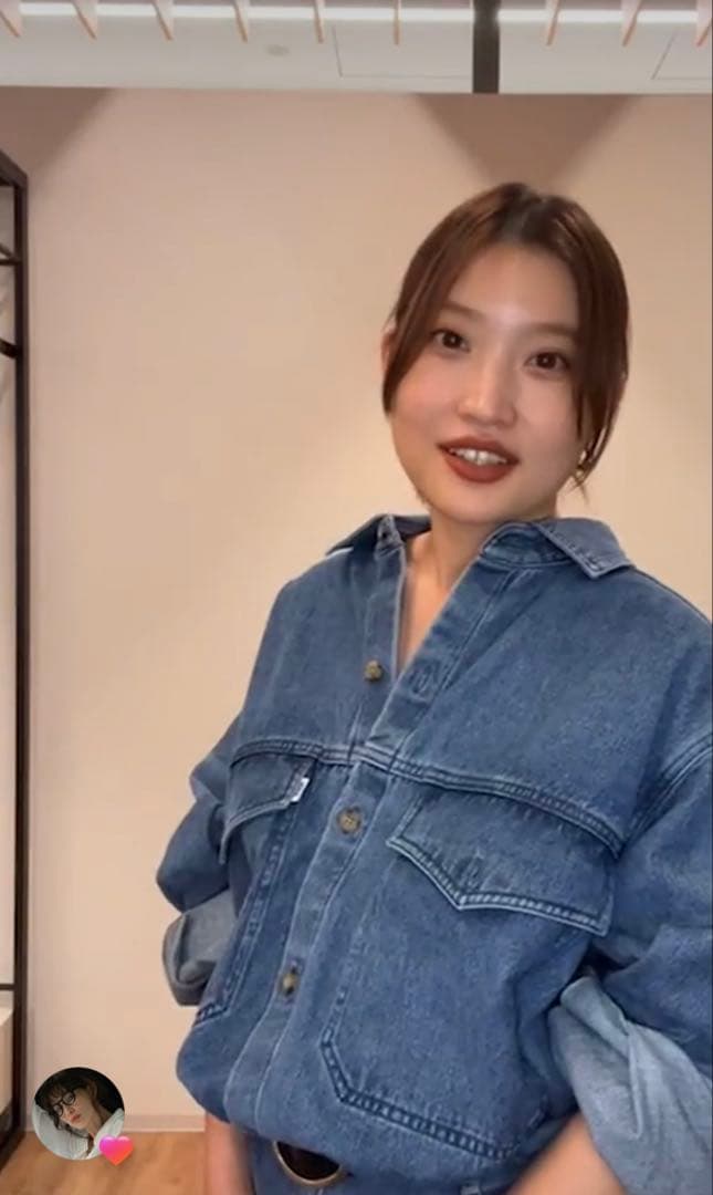 EDWIN × ETRÉ TOKYO デニムシャツ　ブルー