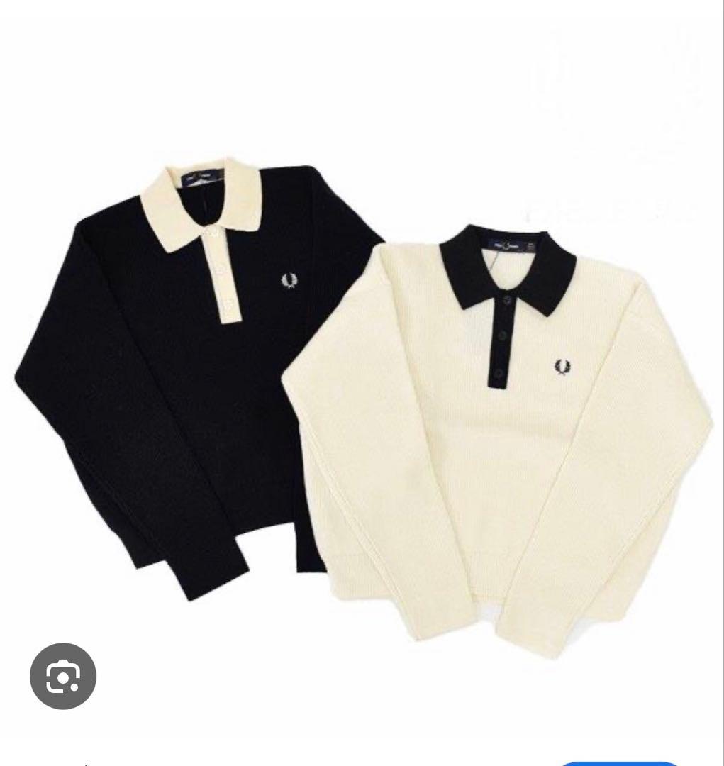 フレッドペリー　ローゲージニット　ホワイト