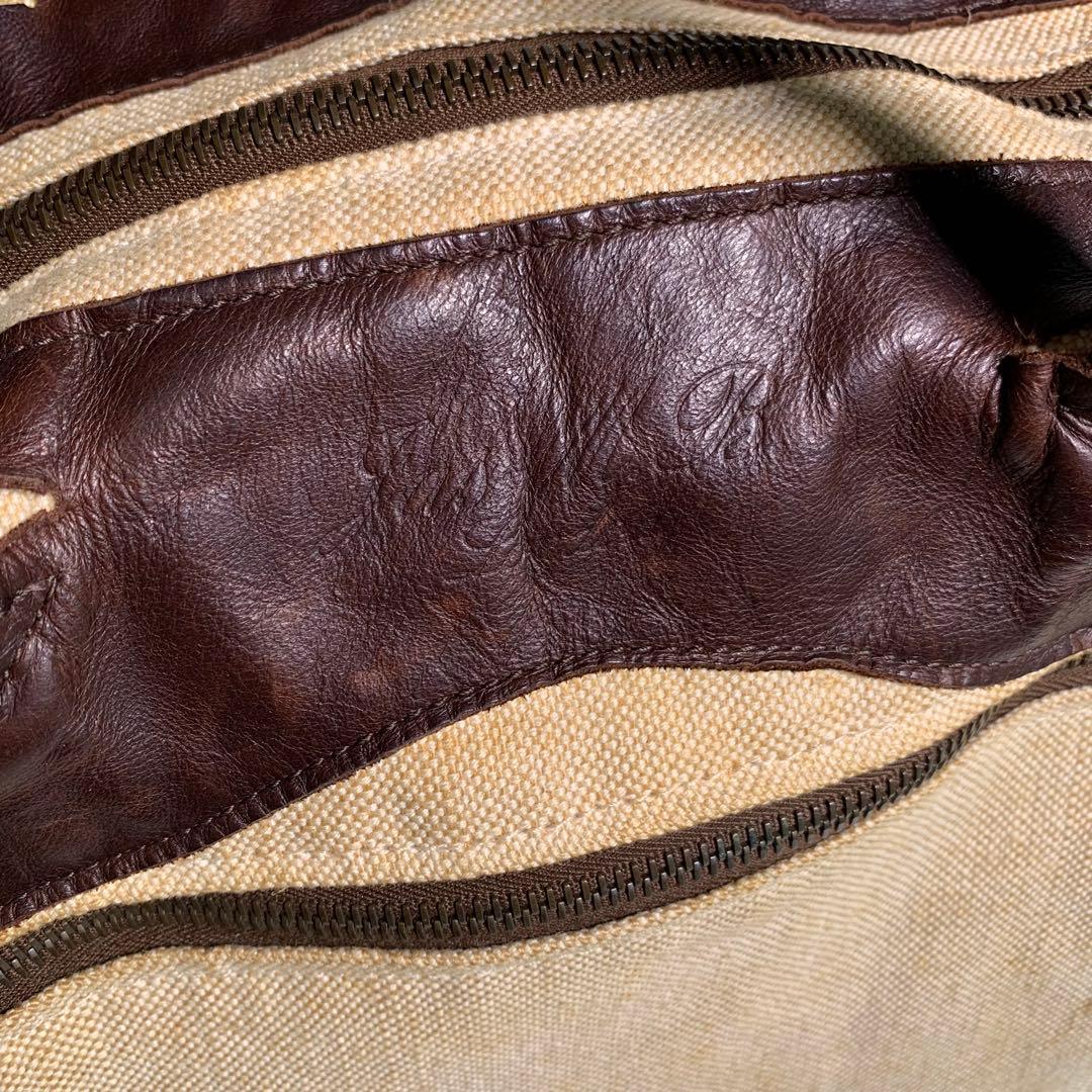 Jas m.b. 帆布 レザー ボストンバッグ 英国製 持ち手レザー 肩掛け可