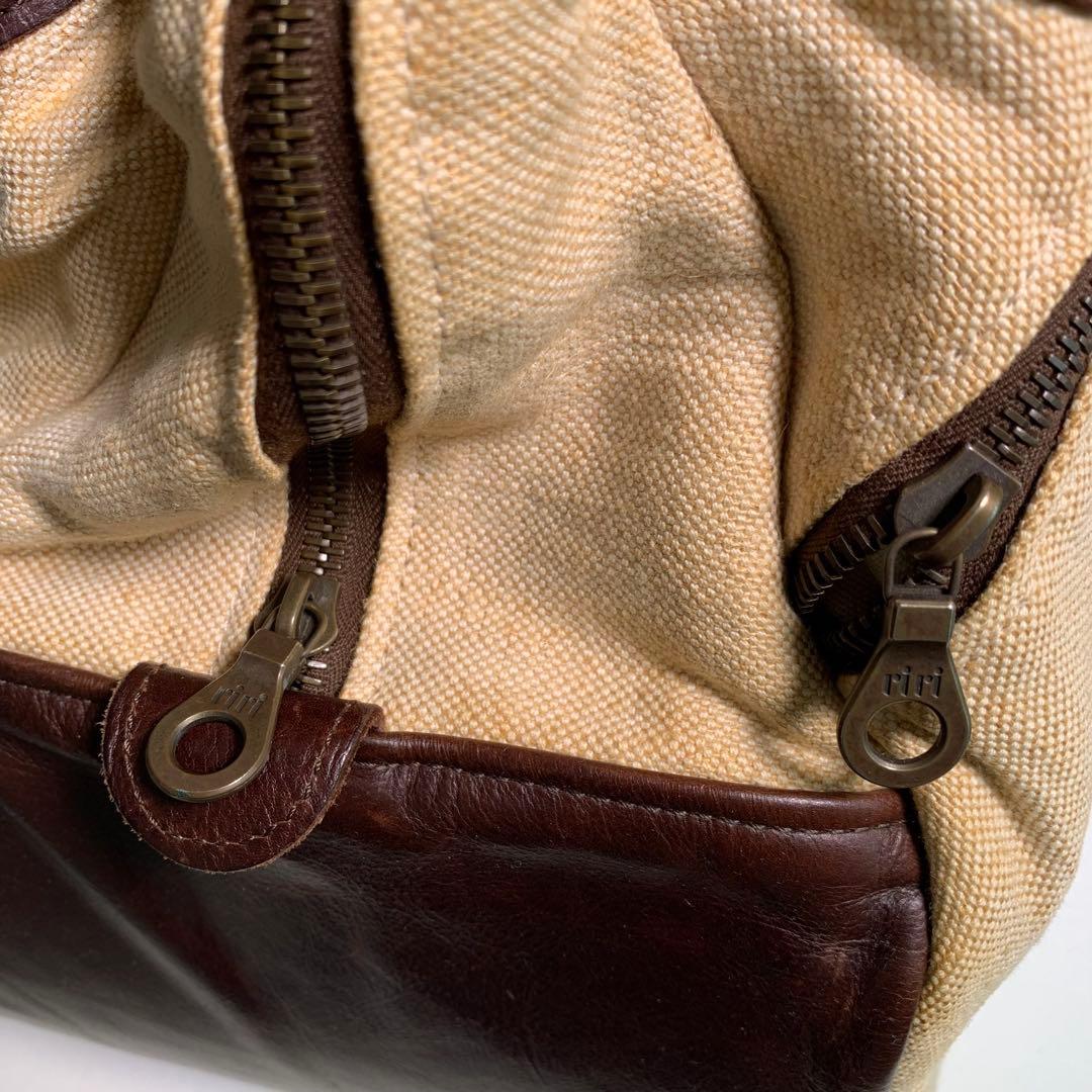 Jas m.b. 帆布 レザー ボストンバッグ 英国製 持ち手レザー 肩掛け可