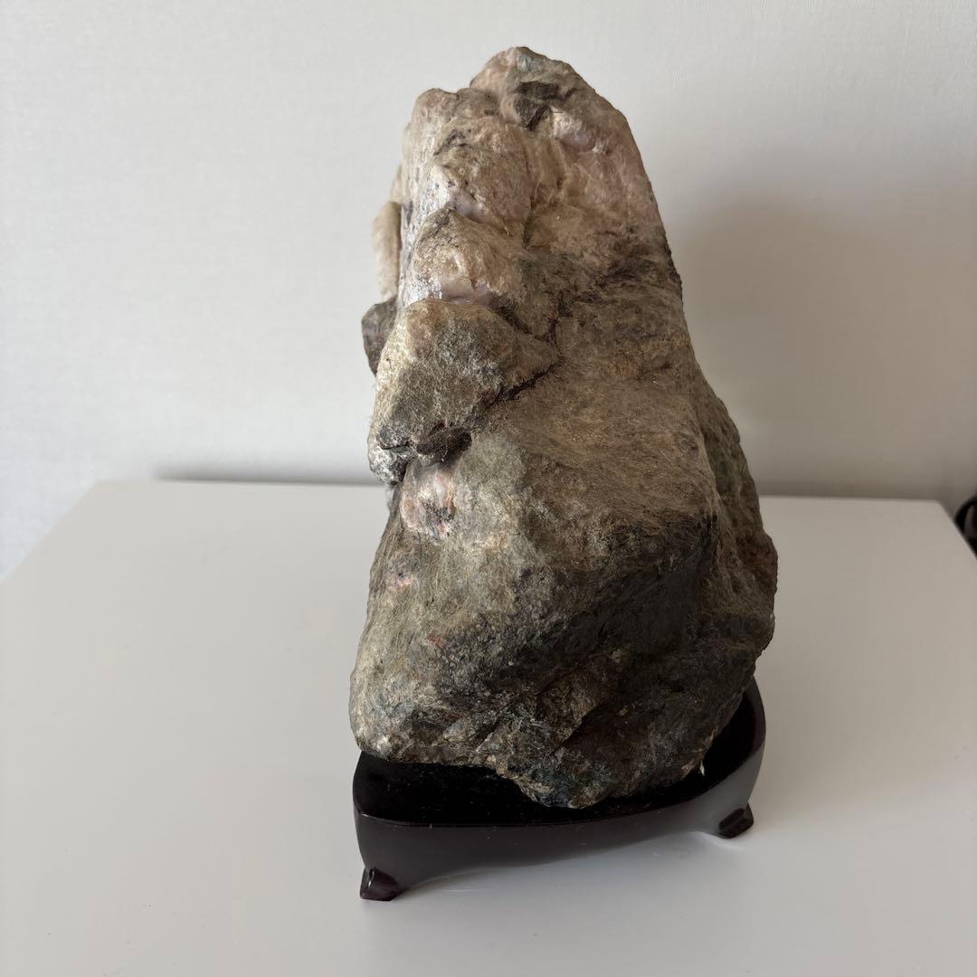 菊花石 天然石 飾石 模様石 縦約25横30cm 重量約10.8kg 台座付き