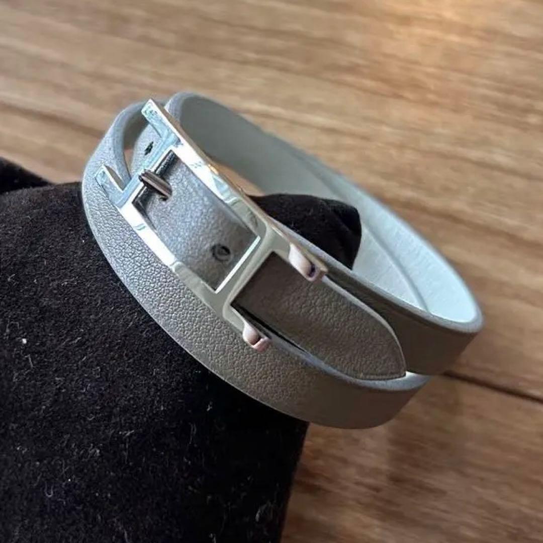 美品☆エルメス　ビーアピ　ドゥブルトゥール　ブレス　エトゥープ