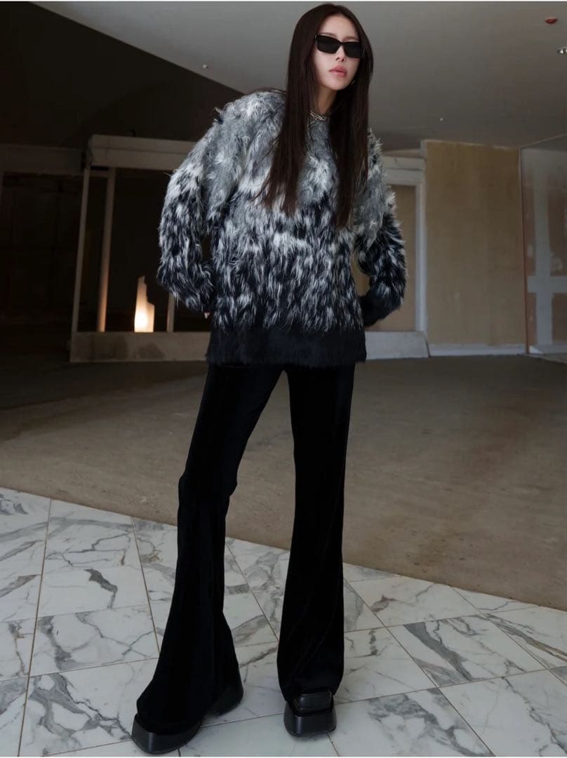 GlamLips 【新品未使用】RELAX フレア ベロアパンツ