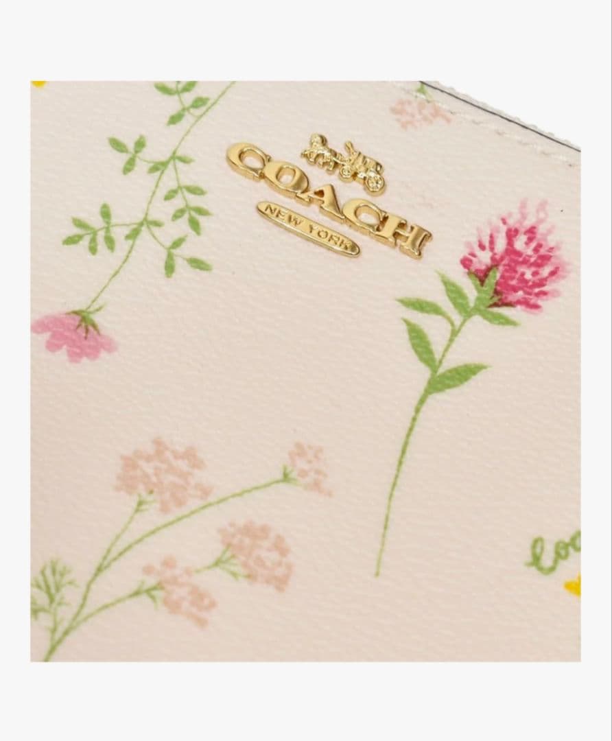 COACH 花柄 レザー 長財布 並行輸入品:アウトレット品