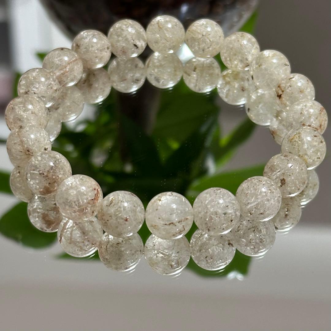 激レア 希少 ガーデン ルチルクォーツ ブレスレット 天然石 金運 財運アップ