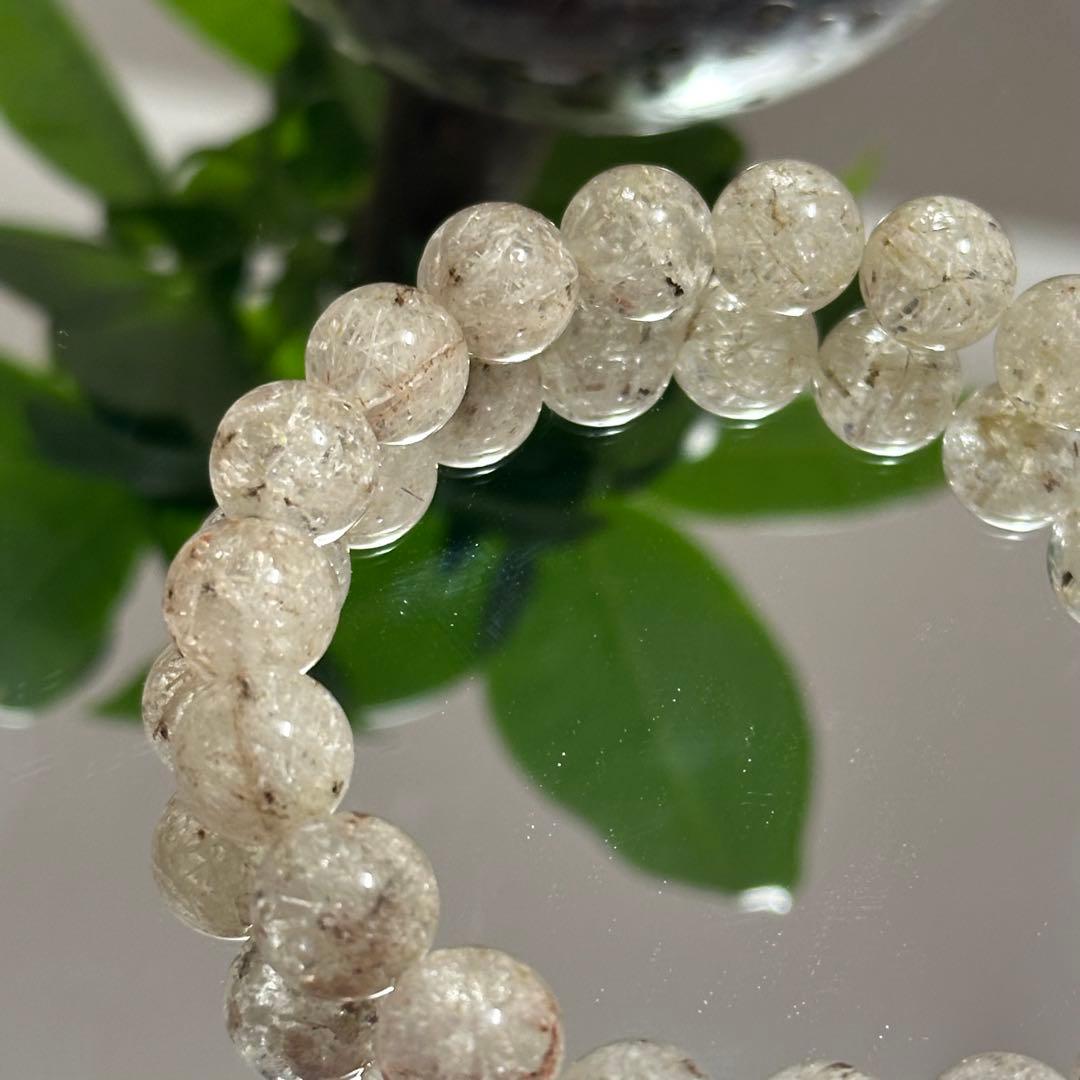 激レア 希少 ガーデン ルチルクォーツ ブレスレット 天然石 金運 財運アップ