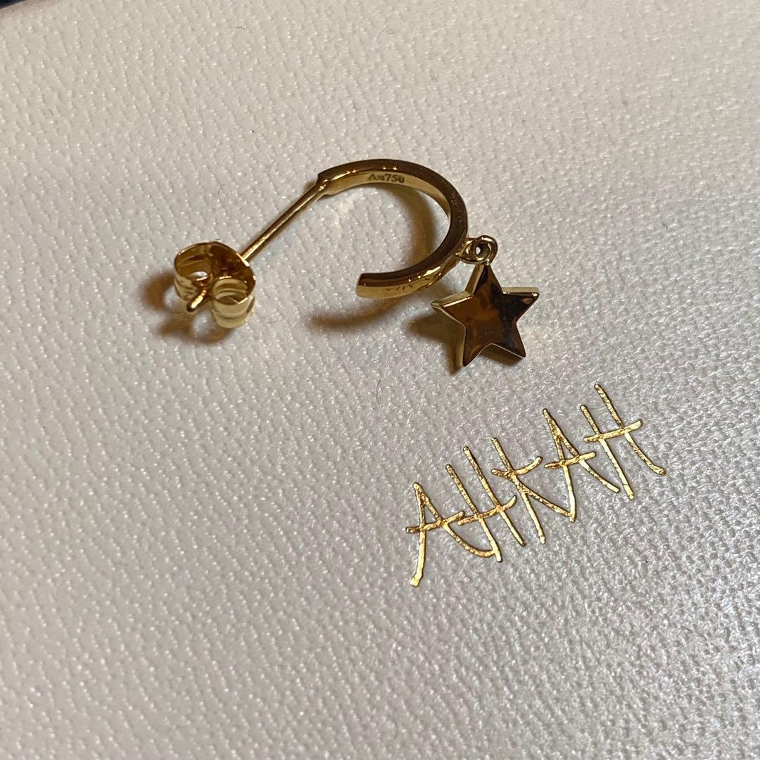 ahkah プルミエトワール プレーン 星 ピアス 片耳