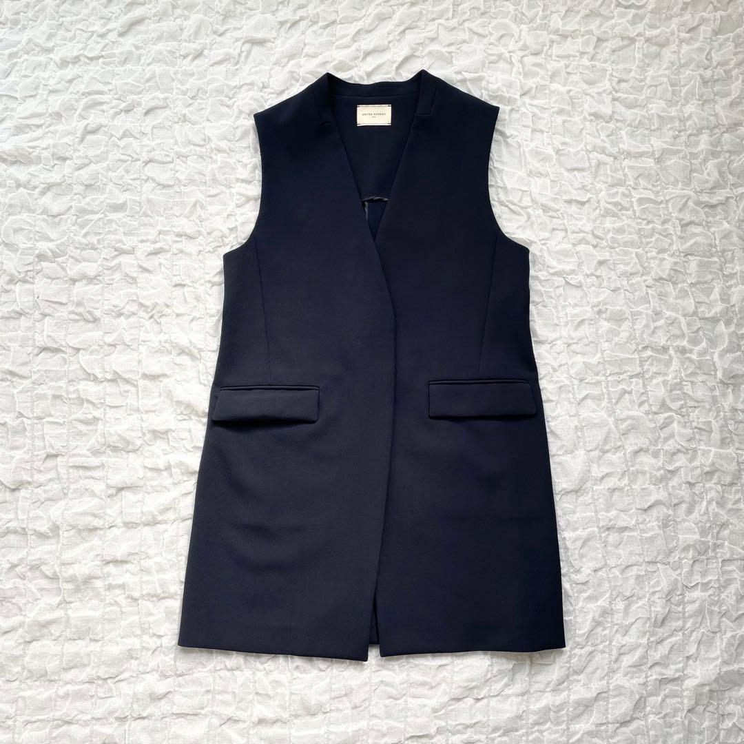 【美品】ユナイテッドアローズ ダブルクロス ベスト ジレ 近年モデル 定価約3万